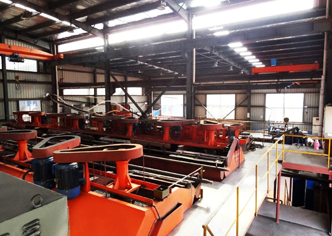 500噸/天山東浮選生產(chǎn)線現(xiàn)場(chǎng)