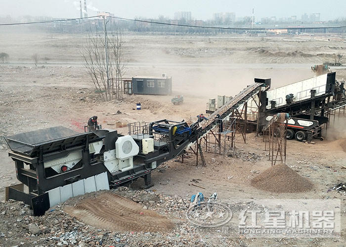 建筑垃圾粉碎機(jī)生產(chǎn)現(xiàn)場(chǎng)