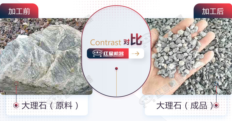 將大理石邊角料制砂處理，就選時(shí)產(chǎn)300-400噸的錘式破碎機(jī)